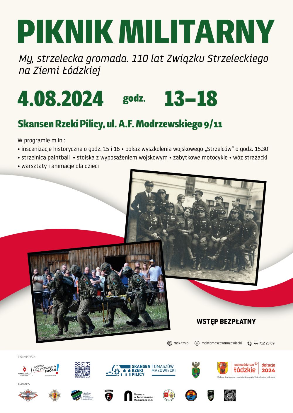 4 sierpnia odbędzie się Piknik Militarny w Skansenie Rzeki Pilicy w Tomaszowie Mazowieckim